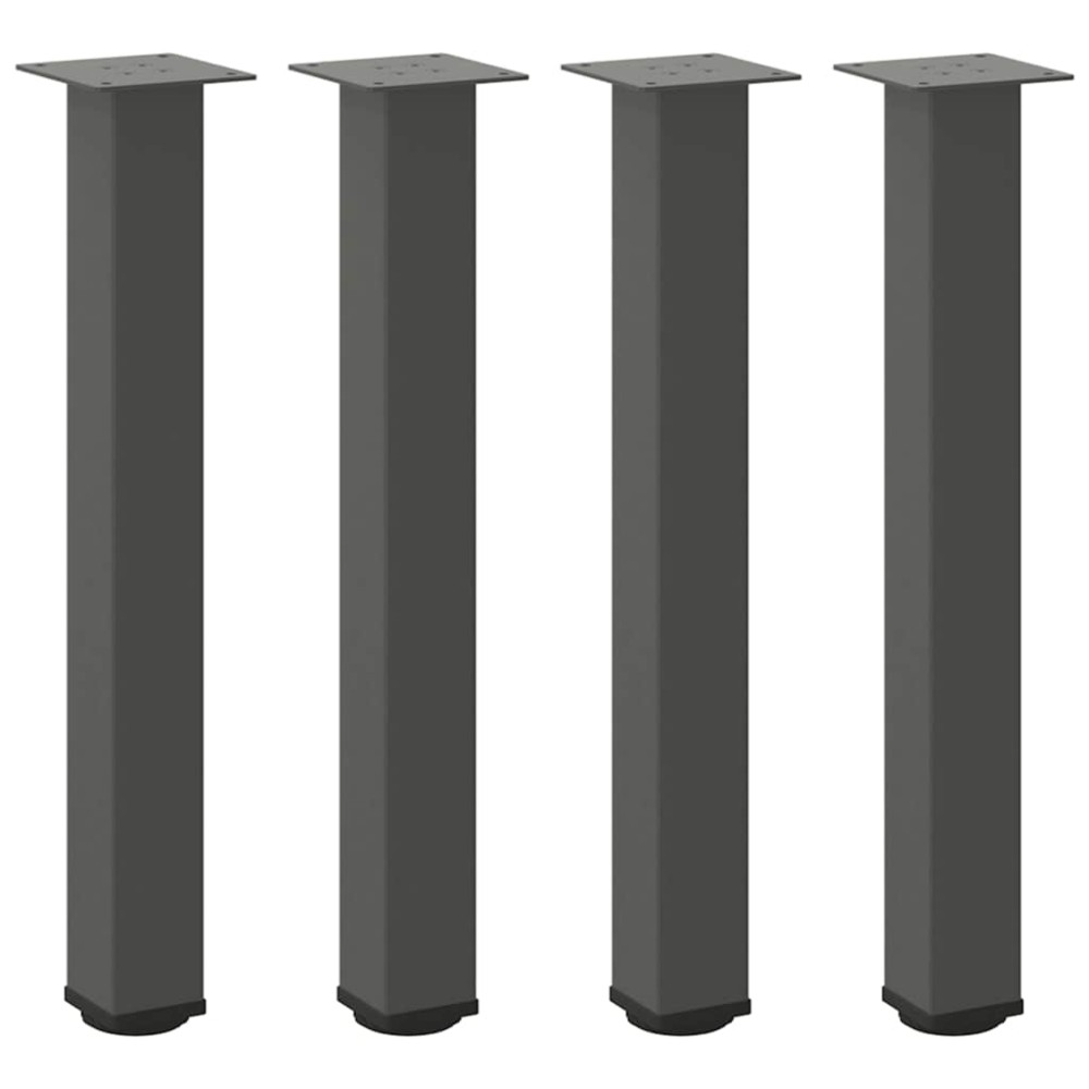 vidaXL Picioare masă consolă, antracit, 4 buc., 72-74 cm, oțel