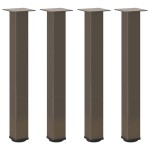 vidaXL Picioare masă consolă, 4 buc., oțel natural, 72-74 cm