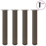 vidaXL Picioare masă consolă, 4 buc., oțel natural, 72-74 cm