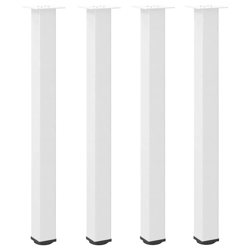 vidaXL Picioare de masă de bar, 4 buc., alb, 90-92 cm, oțel