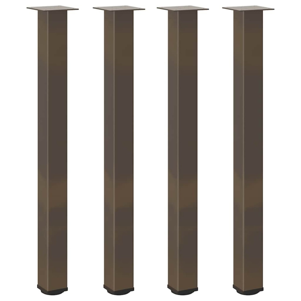 vidaXL Picioare de masă de bar, 4 buc., oțel natural, 90-92 cm