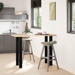 vidaXL Picioare de masă de bar, 4 buc., negru, 100-102 cm, oțel vidaXL Picioare de masă de bar, 4 buc., negru, 100-102 cm, oțel