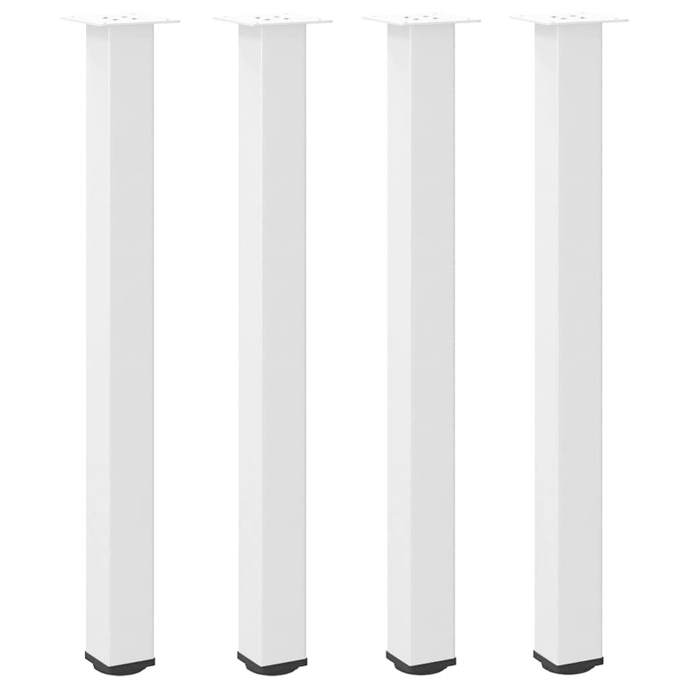 vidaXL Picioare de masă de bar, 4 buc., alb, 100-102 cm, oțel
