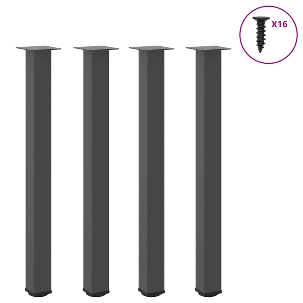 vidaXL Picioare de masă de bar, antracit, 4 buc., 100-102 cm, oțel