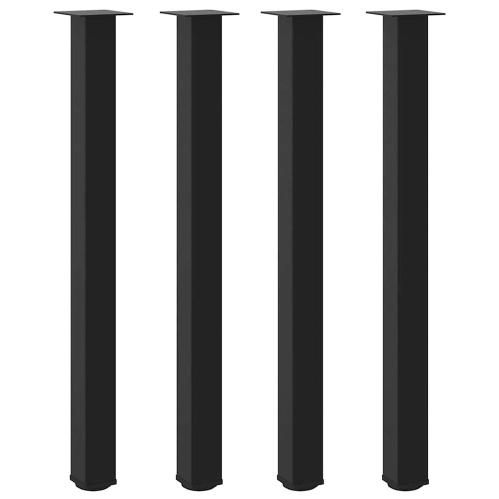 vidaXL Picioare de masă de bar, 4 buc., negru, 110-112 cm, oțel
