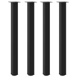 vidaXL Picioare de masă de bar, 4 buc., negru, 110-112 cm, oțel