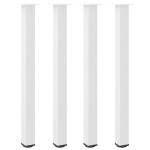vidaXL Picioare de masă de bar, 4 buc., alb, 110-112 cm, oțel vidaXL Picioare de masă de bar, 4 buc., alb, 110-112 cm, oțel