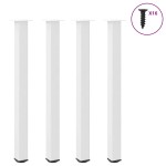 vidaXL Picioare de masă de bar, 4 buc., alb, 110-112 cm, oțel vidaXL Picioare de masă de bar, 4 buc., alb, 110-112 cm, oțel
