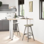 vidaXL Picioare de masă de bar, 4 buc., alb, 110-112 cm, oțel vidaXL Picioare de masă de bar, 4 buc., alb, 110-112 cm, oțel