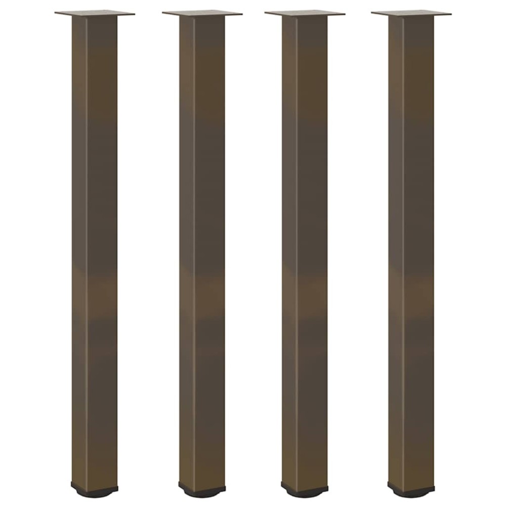 vidaXL Picioare de masă de bar, 4 buc., oțel natural, 110-112 cm