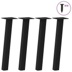 vidaXL Picioare pentru măsuță de cafea, 4 buc., negru, 30 cm, oțel vidaXL Picioare pentru măsuță de cafea, 4 buc., negru, 30 cm, oțel