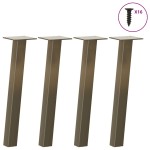vidaXL Picioare pentru masă de cafea, 4 buc., oțel natural, 42 cm vidaXL Picioare pentru masă de cafea, 4 buc., oțel natural, 42 cm