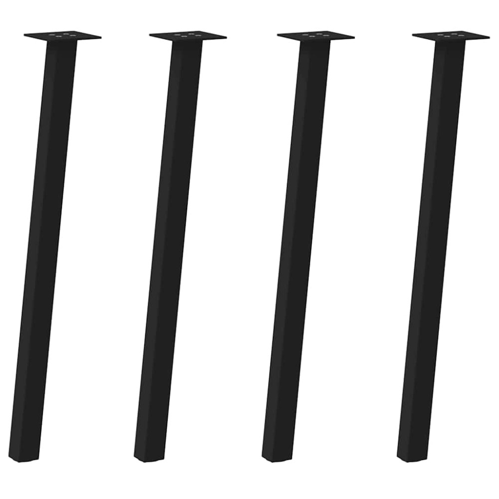 vidaXL Picioare masă consolă, 4 buc., negru, 72 cm, oțel