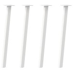 vidaXL Picioare masă consolă, 4 buc., alb, 72 cm, oțel