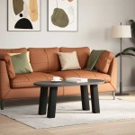 vidaXL Picioare pentru măsuță de cafea, 4 buc., negru, 30 cm, oțel