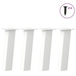 vidaXL Picioare pentru măsuță de cafea, 4 buc., alb, 30 cm, oțel vidaXL Picioare pentru măsuță de cafea, 4 buc., alb, 30 cm, oțel