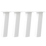 vidaXL Picioare pentru măsuță de cafea, 4 buc., alb, 42 cm, oțel vidaXL Picioare pentru măsuță de cafea, 4 buc., alb, 42 cm, oțel