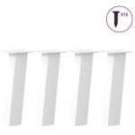 vidaXL Picioare pentru măsuță de cafea, 4 buc., alb, 42 cm, oțel vidaXL Picioare pentru măsuță de cafea, 4 buc., alb, 42 cm, oțel