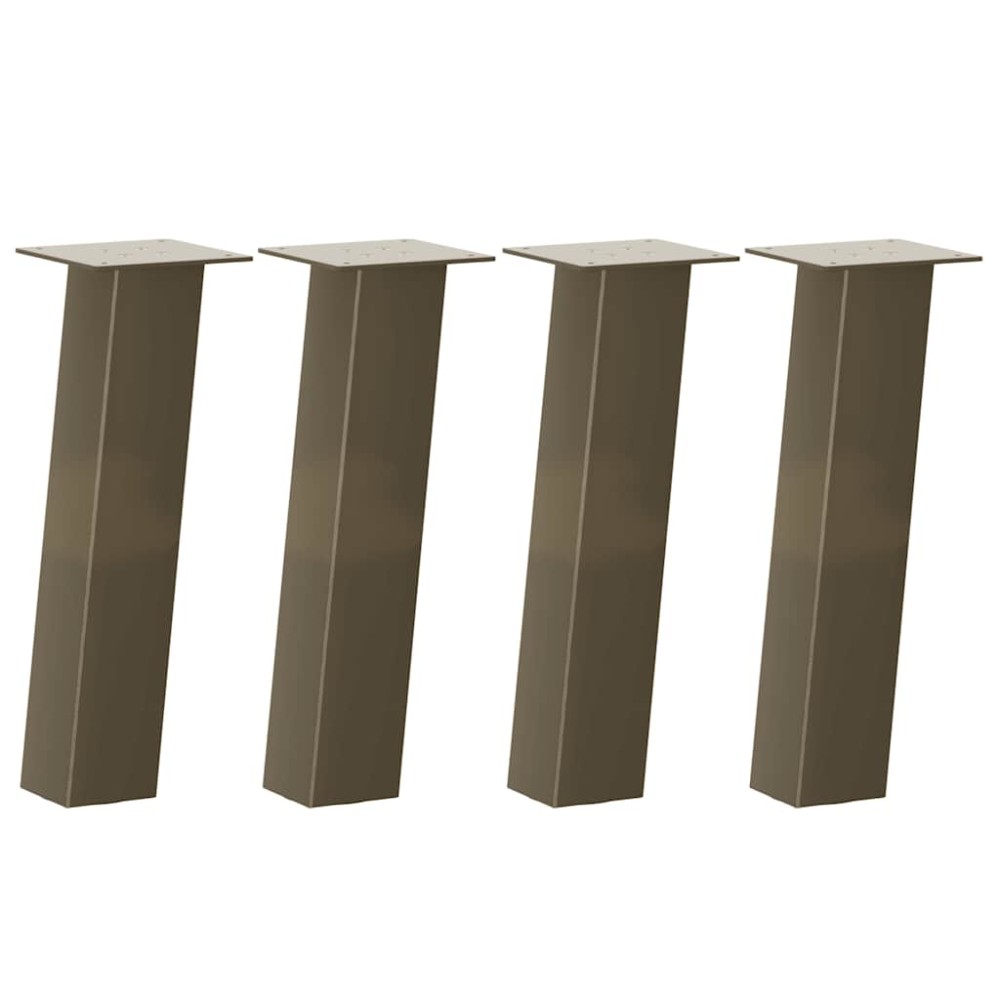 vidaXL Picioare pentru masă de cafea, 4 buc., oțel natural, 42 cm