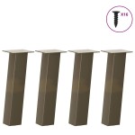 vidaXL Picioare pentru masă de cafea, 4 buc., oțel natural, 42 cm vidaXL Picioare pentru masă de cafea, 4 buc., oțel natural, 42 cm