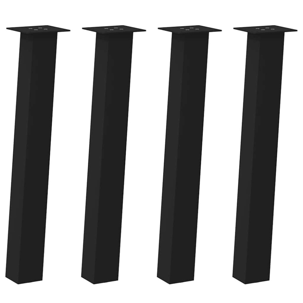 vidaXL Picioare masă consolă, 4 buc., negru, 72 cm, oțel