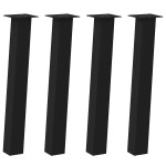 vidaXL Picioare masă consolă, 4 buc., negru, 72 cm, oțel