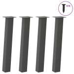 vidaXL Picioare masă consolă, antracit, 4 buc., 72 cm, oțel