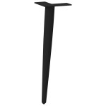 vidaXL Picioare pentru măsuță de cafea, formă conică, 4 buc., negru, 30-31 cm, oțel