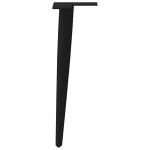 vidaXL Picioare pentru măsuță de cafea, formă conică, 4 buc., negru, 30-31 cm, oțel