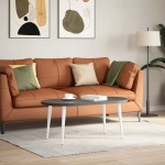 vidaXL Picioare pentru măsuță de cafea, formă conică, 4 buc., alb, 30-31 cm, oțel