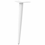 vidaXL Picioare pentru măsuță de cafea, formă conică, 4 buc., alb, 30-31 cm, oțel
