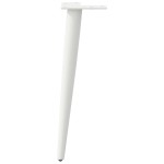 vidaXL Picioare pentru măsuță de cafea, formă conică, 4 buc., alb, 30-31 cm, oțel