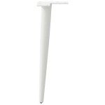 vidaXL Picioare pentru măsuță de cafea, formă conică, 4 buc., alb, 30-31 cm, oțel