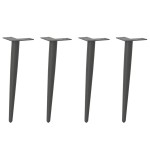 vidaXL Picioare pentru măsuță de cafea, formă conică, 4 buc., antracit, 30-31 cm, oțel