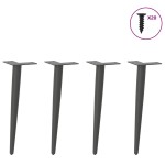 vidaXL Picioare pentru măsuță de cafea, formă conică, 4 buc., antracit, 30-31 cm, oțel