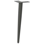 vidaXL Picioare pentru măsuță de cafea, formă conică, 4 buc., antracit, 30-31 cm, oțel