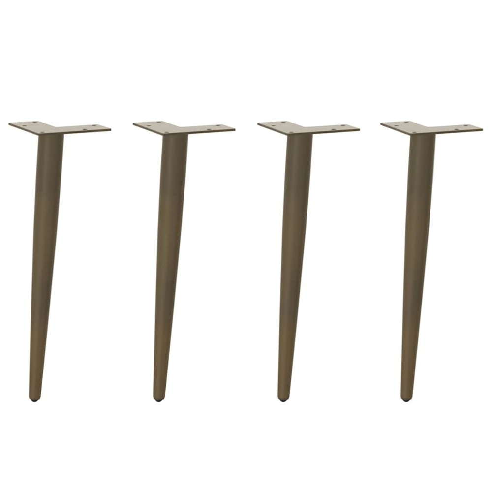 vidaXL Picioare pentru măsuță de cafea, formă conică, 4 buc., oțel natural, 30-31 cm