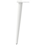 vidaXL Picioare pentru măsuță de cafea, formă conică, 4 buc., alb, 42-43 cm, oțel