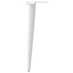 vidaXL Picioare pentru măsuță de cafea, formă conică, 4 buc., alb, 42-43 cm, oțel