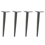 vidaXL Picioare pentru măsuță de cafea, formă conică, 4 buc., antracit, 42-43 cm, oțel