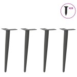 vidaXL Picioare pentru măsuță de cafea, formă conică, 4 buc., antracit, 42-43 cm, oțel
