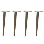 vidaXL Picioare pentru măsuță de cafea, formă conică, 4 buc., oțel natural, 42-43 cm vidaXL Picioare pentru măsuță de cafea, formă conică, 4 buc., oțel natural, 42-43 cm