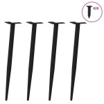vidaXL Picioare de masă consolă formă conică 4 buc. negru 72-73 cm oțel vidaXL Picioare de masă consolă formă conică 4 buc. negru 72-73 cm oțel