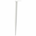vidaXL Picioare de masă consolă formă conică, 4 buc., alb, 72-73 cm, oțel vidaXL Picioare de masă consolă formă conică, 4 buc., alb, 72-73 cm, oțel