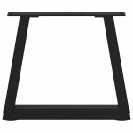 vidaXL Picioare pentru măsuță de cafea în formă de V, 2 buc., negru, 30x(30-31,3) cm, oțel
