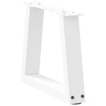 vidaXL Picioare pentru măsuță de cafea în formă de V, 2 buc., alb, 30x(30-31,3) cm, oțel