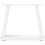 vidaXL Picioare pentru măsuță de cafea în formă de V, 2 buc., alb, 30x(30-31,3) cm, oțel