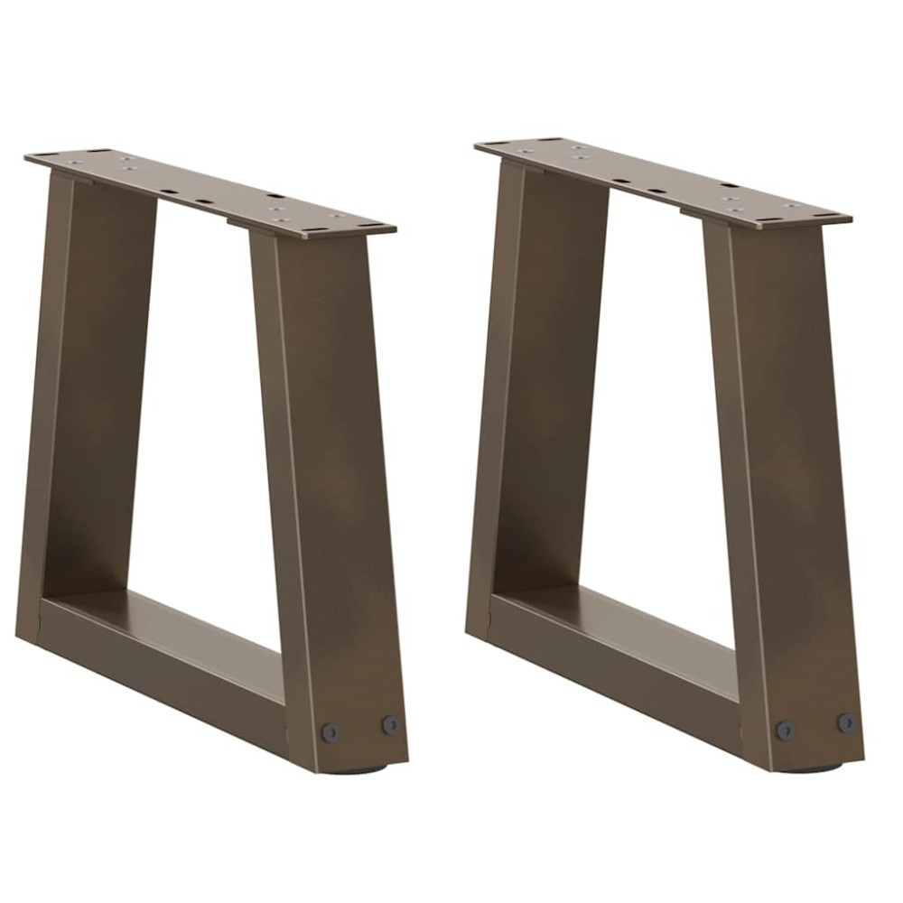 vidaXL Picioare pentru măsuță de cafea în formă de V, 2 buc., oțel natural, 30x(30-31,3) cm
