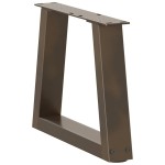 vidaXL Picioare pentru măsuță de cafea în formă de V, 2 buc., oțel natural, 30x(30-31,3) cm
