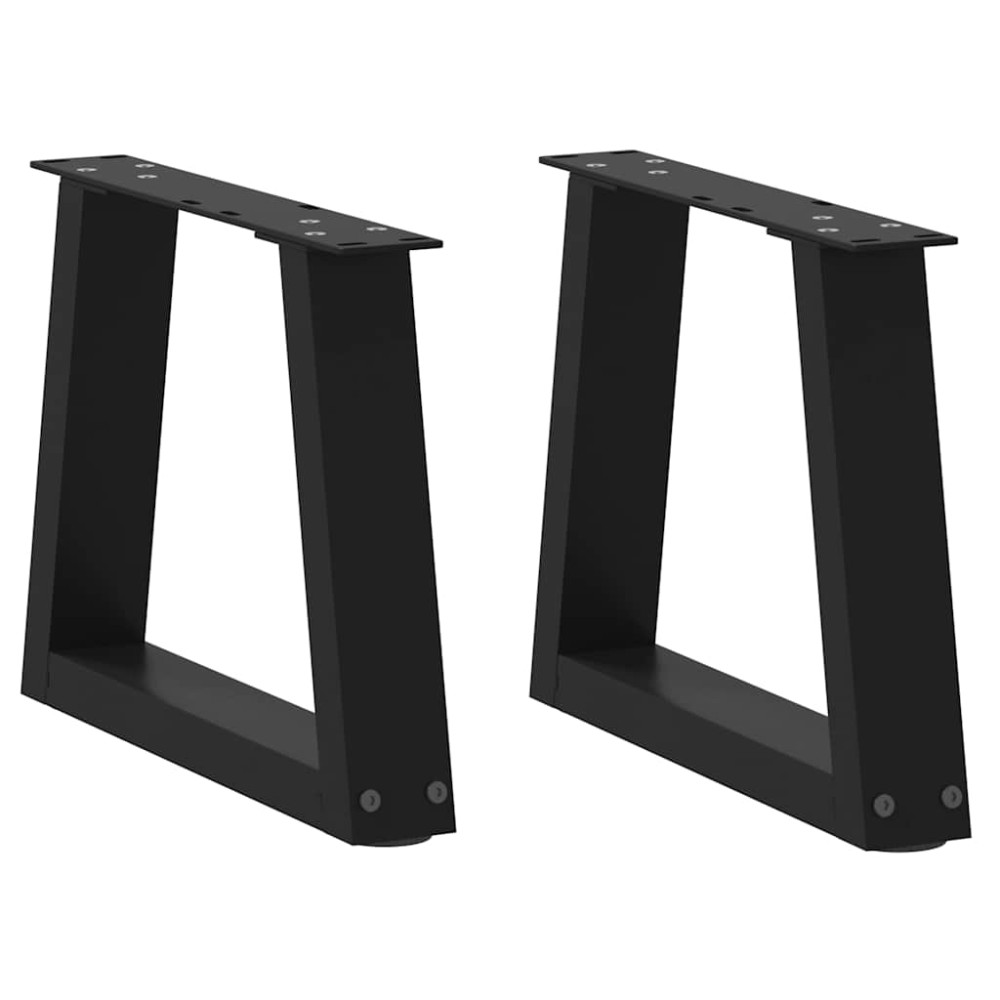 vidaXL Picioare pentru măsuță de cafea în formă de V, 2 buc., negru, 40x(30-31,3) cm, oțel